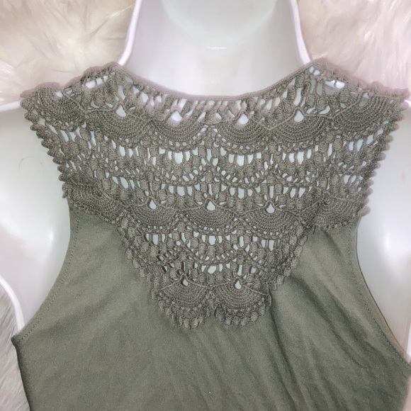 DECREE Lightweight Boho Green Ruffle Vest L - Picture 4 of 9